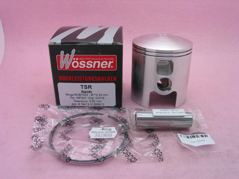 70mm Wossner Piston Kit
1mm Rings, Forged Piston
Replacement For Asso 70mm19413