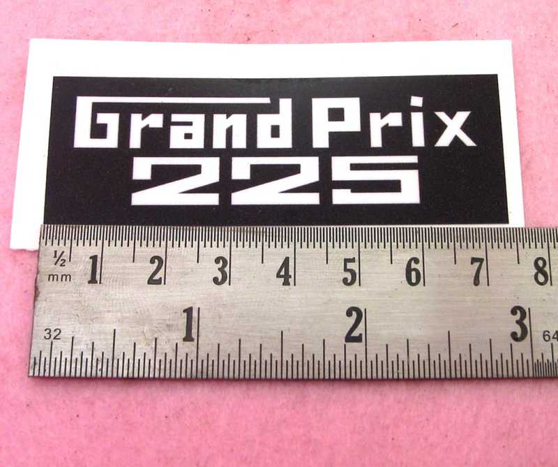 Grand Prix 225 Graphic
White On Black