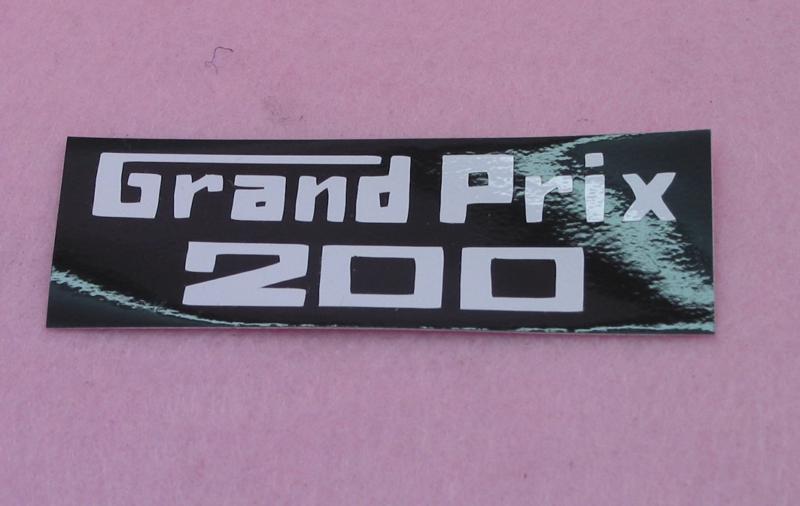 Grand Prix 200 Graphic
Black On White