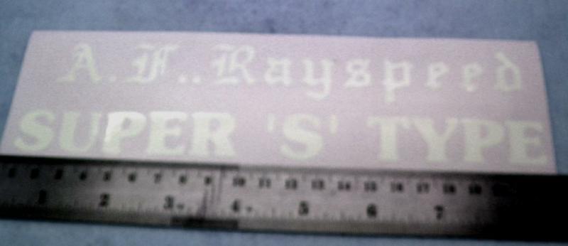 'af Rayspeed Super 's' Type'
Panel Graphic White (pair)
