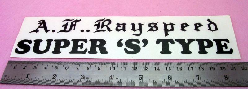 'af Rayspeed Super 's' Type'
Panel Graphic Black (pair)
