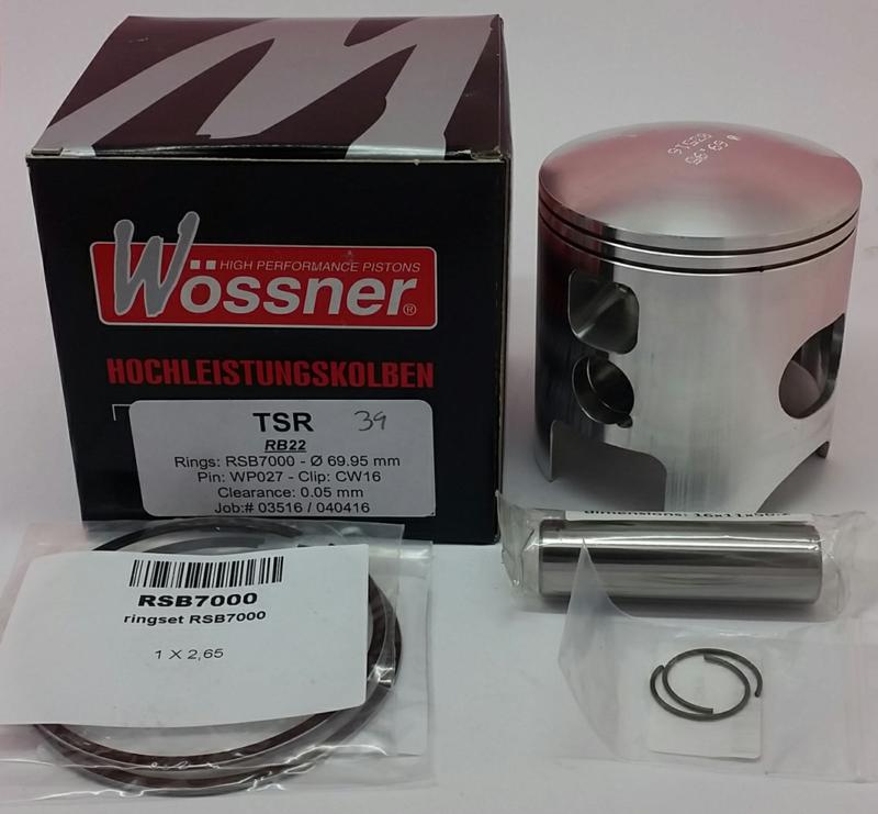 Rb22 / Ts1 Wossner Piston Kit
Forged Piston 1mm Rings
39 Compression Height (69.95)